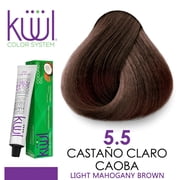 KUUL 5.5 CASTANO CLARO CAOBA Color System LIGHT MAHOGANY BROWN Tintes  CAOBAS  3.04 oz