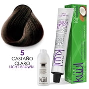 KUUL 5 CASTANO CLARO / LIGHT BROWN - [1] Tinte | Hair Dye + [1] Peroxido  40 vol. 12%  | Cream Developer Bundle