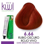 KUUL 6.66 RUBIO OSCURO ROJO VIVO Color System DARK BRIGHT RED BLONDE Tintes  ROJOS  3.04 oz