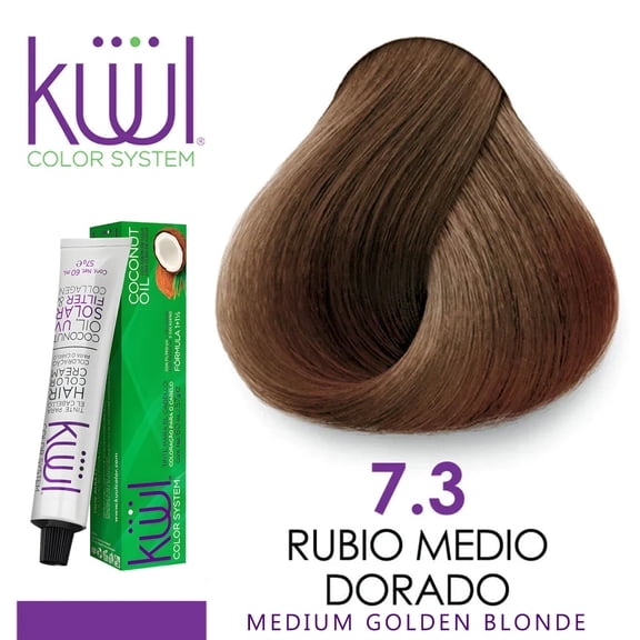 KUUL 7.3 RUBIO MEDIO DORADO  Color System  MEDIUM GOLDEN BLONDE Tintes ( DORADOS )  3.04 oz