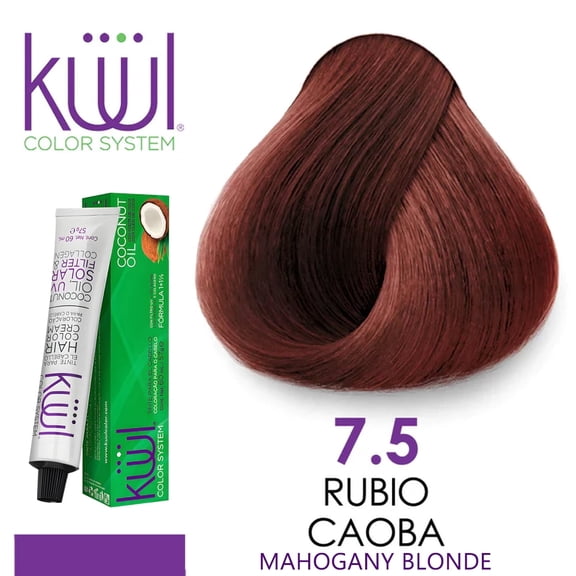 KUUL  7.5 RUBIO COABA Color System MAHOGANY BLONDE Tintes ( CAOBA )  3.04 oz
