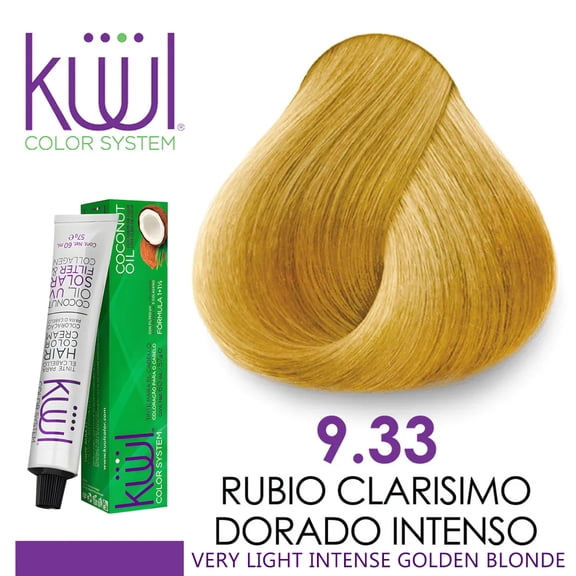 KUUL 9.33 RUBIO CLARISMO DORADO INTENSO Color System VERY LIGHT INTENSE GOLDEN BLONDE Tintes ( DORADOS) 3.04 oz