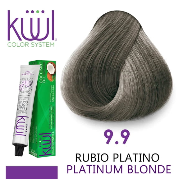 KUUL 9.9 RUBIO PLATINO Color System PLATINUM BLONDE Tintes ( CENIZOS INTENSOS )  3.04 oz
