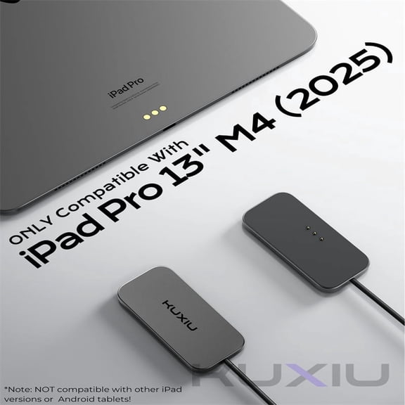 KUXIU M30 Magnetic Wireless Charger for iPad Pro 13´´ 11´´ M4 12.9´´ 11´´ Air 13´´ 11´´ M2 M3 ,35W /18W Fast Charging with 5.56ft USB C to C Charger Cable Smart ipad Charger