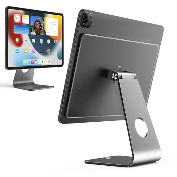 KUXIU iPad Stand Holder for iPad Pro 11 inch/Air 5th Magnetic 360° Rotating Adjustable Tablet Cradle(Gray)