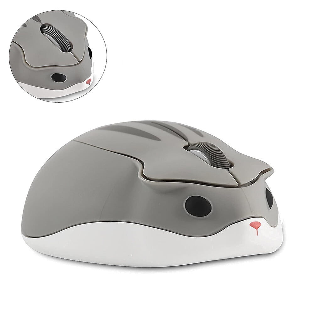 KUYHRF 2.4G Wireless Mouse, Cute Animal Hamster Shape Silent Mouse, 1200DPI Portable Mobile