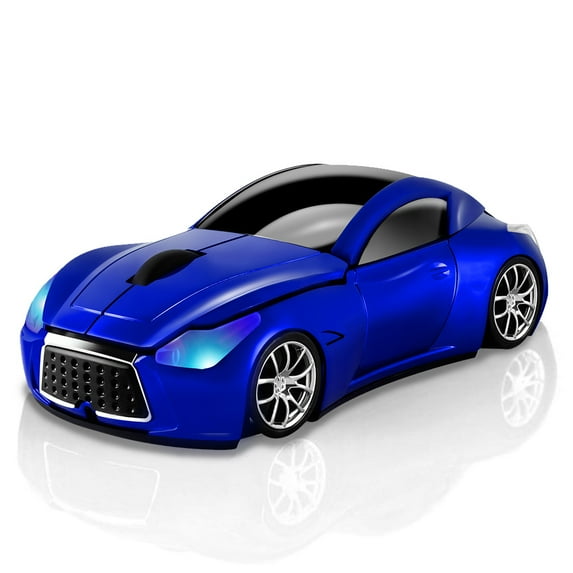 KUYHRF Wireless Mouse, 2.4GHz Car Shaped Wireless Mouse,1600 DPI Optical Cordless Mouse with USB Receiver,Cordless Computer Mouse for PC Laptop Computer Notebook -Blue