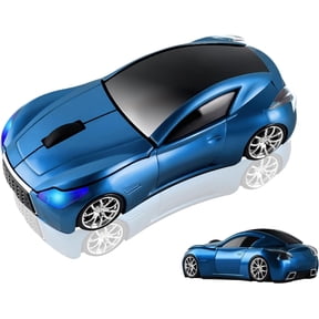 KUYHRF Wireless Mouse, 2.4GHz Car Shaped Wireless Mouse,1600 DPI Optical Cordless Mouse with USB Receiver,Cordless Computer Mouse for PC Laptop Computer Notebook -Pearl Blue