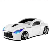 KUYHRF Wireless Mouse, 2.4GHz Car Shaped Wireless Mouse,1600 DPI Optical Cordless Mouse with USB Receiver,Cordless Computer Mouse for PC Laptop Computer Notebook -White