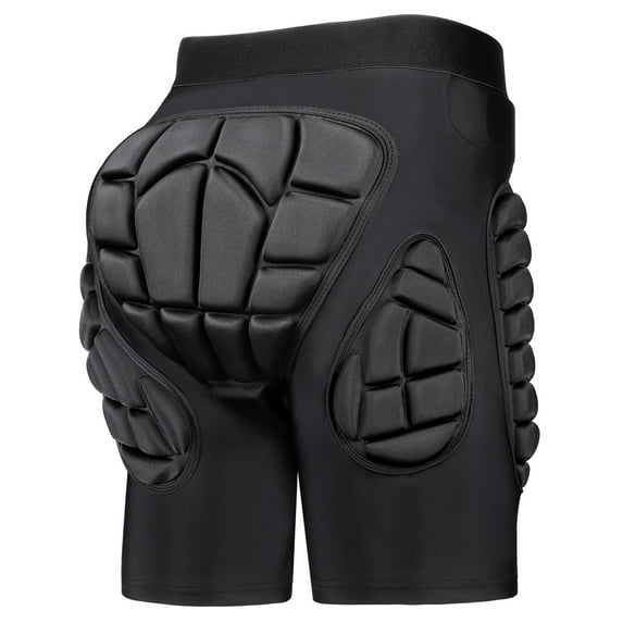 KUYOU Protective Padded Shorts, 3D Protection Hip Butt Protective Gear Guard for Ski Snowboard Skateboarding 5 Size Men Women Youth Kids