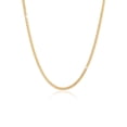 thumbnail image 1 of KUZZOI Men 0.16" Curb Cuban Link Necklace 925 Silver 18k Gold 20 - 24 inch, 1 of 6