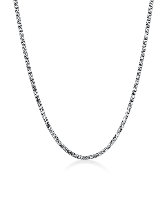 Men 0.19" Snake Chain Necklace 925 Silver Oxidized 20-24 inch