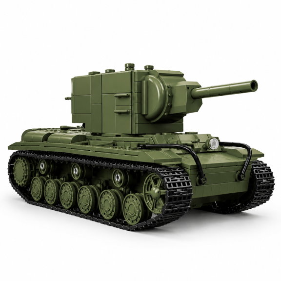 KV-2 Tank Building Set 1:28 Scale WWII Army Heavy Model 1321 Pieces
