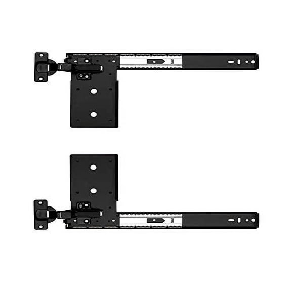KV Pivot Door Slide Hardware Inset Application Self Closing 16 1/8" Slide (Kit) Black