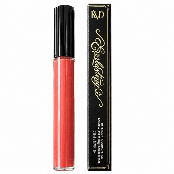 KVD Beauty Everlasting Hyperlight Liquid Lipstick Dragon Bones 36 Coral Peach Long-Wear Vegan Lip Color 7ml