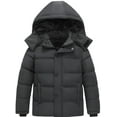 thumbnail image 1 of KVE Boy's Hooded Winter Coat Warm Puffer Jacket Thicken Quilted Coat with Removable Hood Grey 8, 1 of 7