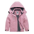 thumbnail image 1 of KVE Girl's Waterproof Ski Jacket Warm Fleece Winter Jacket Windproof Hooded Snow Coat Pink 6-7, 1 of 8