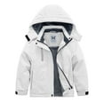 thumbnail image 1 of KVE Girl's Waterproof Ski Jacket Warm Fleece Winter Jacket Windproof Hooded Snow Coat White 8, 1 of 8