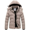 thumbnail image 1 of KVE Women's Hooded Winter Coat Warm Quilted Thicken Puffer Jacket with Removable Hood Khaki XX-Large, 1 of 10
