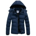 thumbnail image 1 of KVE Women's Hooded Winter Coat Warm Quilted Thicken Puffer Jacket with Removable Hood Navy Small, 1 of 9