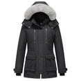 thumbnail image 1 of KVE Women's Quilted Winter Coat Warm Puffer Jacket Thicken Parka with Removable Hood Dark Grey Medium, 1 of 9