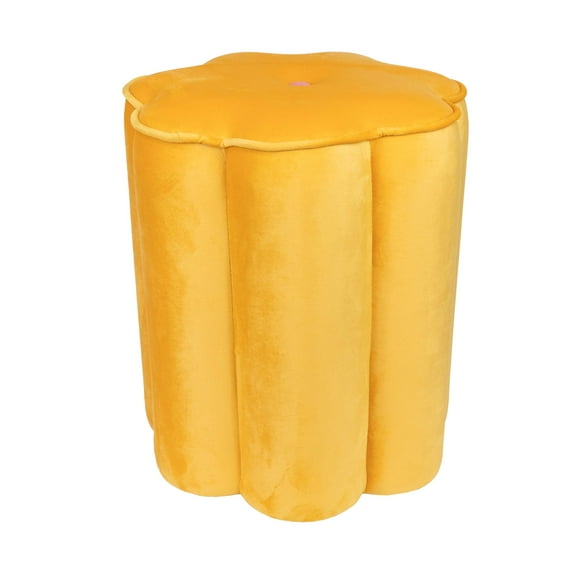 Mainstays Kids Flower Petal Ottoman, Yellow