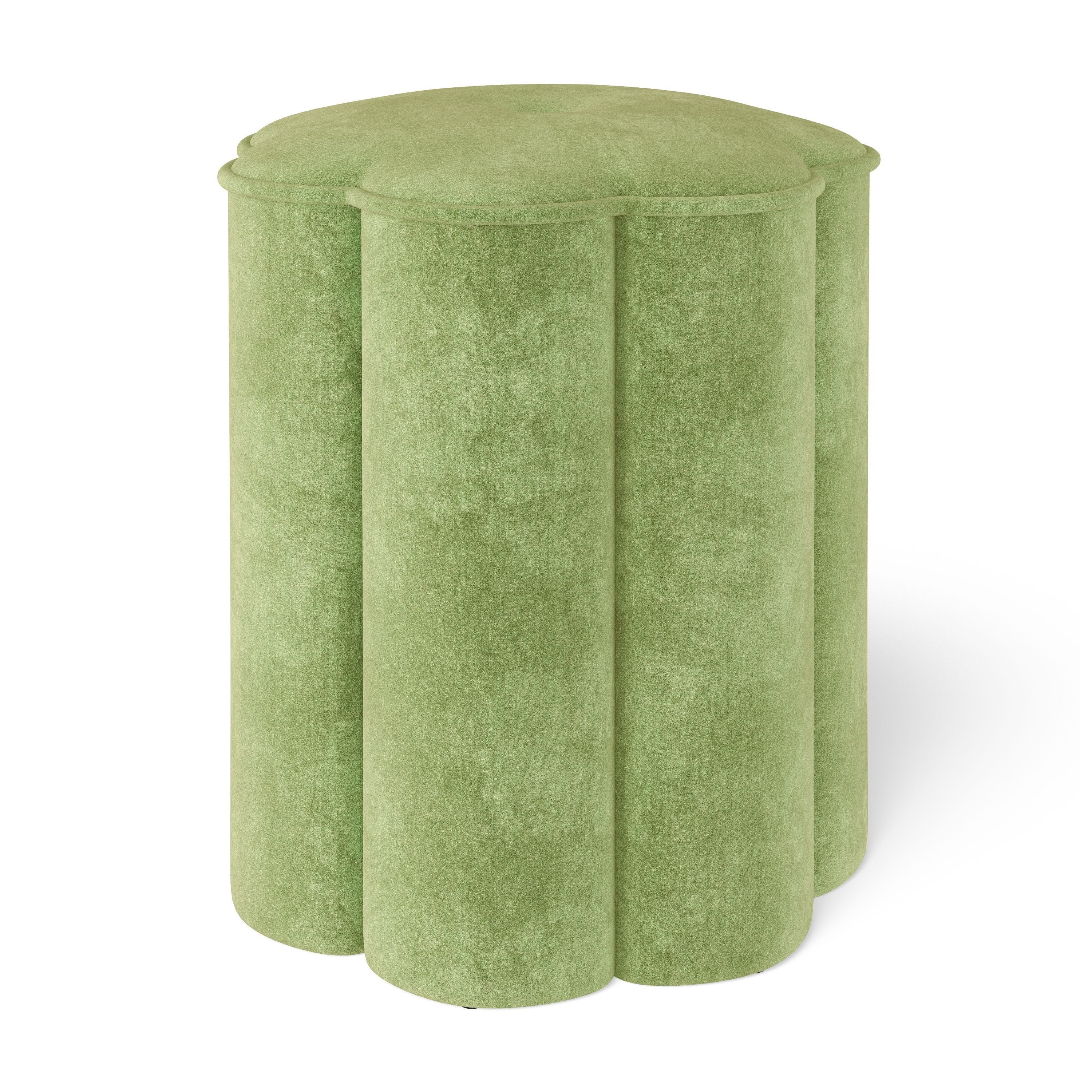 Mainstays Kids Flower Petal Ottoman, Green