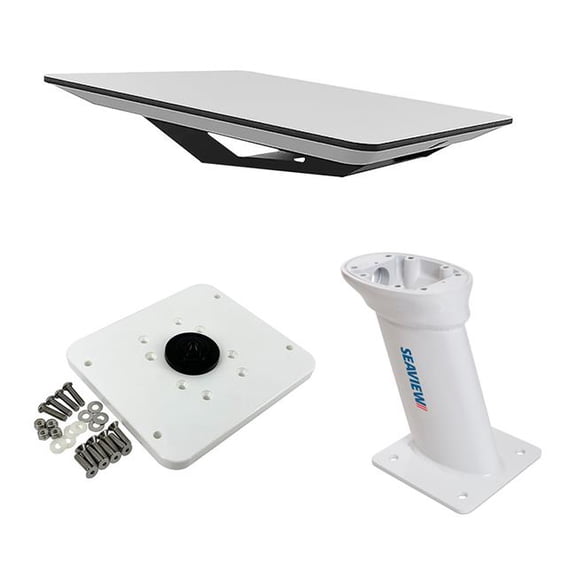 KVH 72-1048-SV10 Flat Panel Kit with 10 in. Seaview Pedestal Mount & ADASTLKA Top Plate