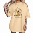 thumbnail image 1 of UNISHE Women's Perhaps You Were Created For Such A Time As This Faith Graphic Cropped Short‑Sleeve T‑shirt, 1 of 6