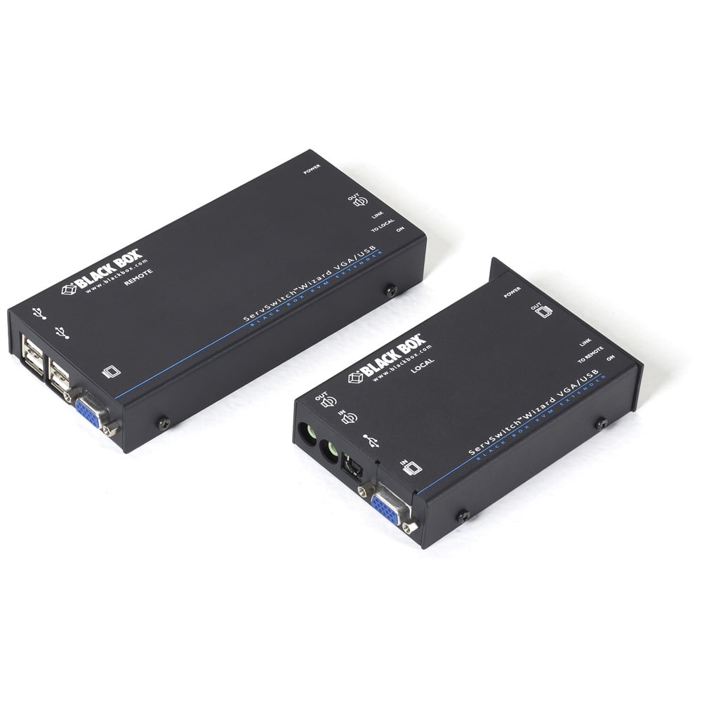 Black Box Wizard KVM Extender - VGA, USB, Audio, Dual-Access, CATx