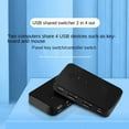 KVM Switcher USB Switcher Shared Controller Hub Adapter USB 2 Input 4