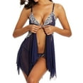 thumbnail image 1 of KVMeteor Women's Plus Size Sexy Spaghetti Strap Lace Pajamas Nightgown, 1 of 4