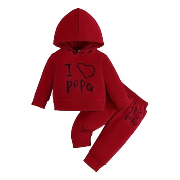 KVPLBQFD Baby Boy Girl Clothes Fall Winter Outfits Toddler Long Sleeve Hoodie Sweat Pants 2 Piece Outfit Infant Fashion Print Sweatsuits