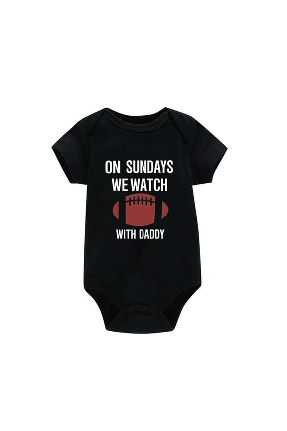 Baby Tracksuit Boys Girls Short Sleeve Letter Rugby Print Romper Bodysuit for Children Fun Kids Apparel Baby Long Sleeve Onesies 3-6 Month Girl Clothes