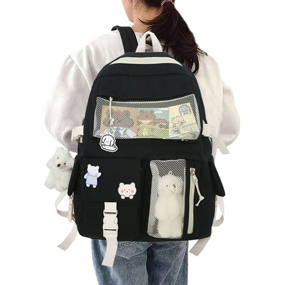 KVPLBQFD Backpack for Women Work Bag Backpack Travel Laptop Backpack Small Travel Backpack Men Multi Compartment Backpack Women Travel Personal, Black One Size