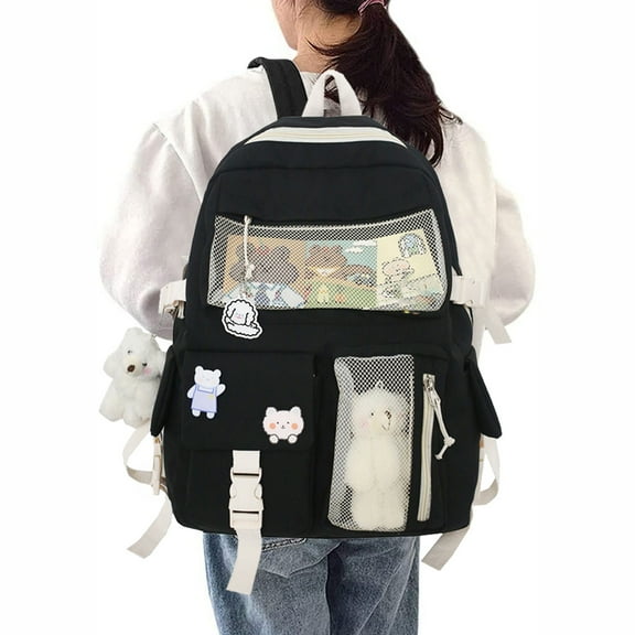 KVPLBQFD Backpack for Women Work Bag Backpack Travel Laptop Backpack Small Travel Backpack Men Multi Compartment Backpack Women Travel Personal, Black One Size