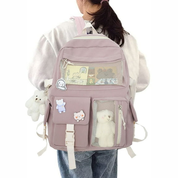 KVPLBQFD Backpack for Women Work Bag Backpack Travel Laptop Backpack Small Travel Backpack Men Multi Compartment Backpack Women Travel Personal, Pink One Size