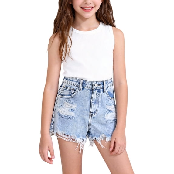 KVPLBQFD Basketball Shorts Kids Knit Shorts for Girls 10-12 Baggy Clothes Girls Size 10-12 Clothes Black Skinny Jeans Kids Soccer Shorts, Light Blue 15-16 Years