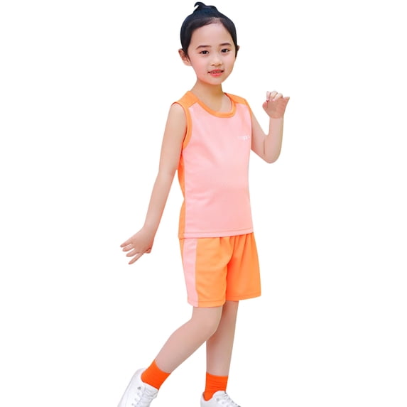 KVPLBQFD Boys Summer Clothes 2 Piece Sets Basketball Shirts Shorts Outfits for Kids Lightweight Basketball Team Uniform Toddlers Sports Clothes