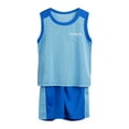thumbnail image 1 of KVPLBQFD Boys Summer Clothes 2 Piece Sets Basketball Shirts Shorts Outfits for Kids Lightweight Basketball Team Uniform Toddlers Sports Clothes, 1 of 4