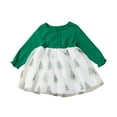 thumbnail image 1 of KVPLBQFD Christmas Dress for Baby Christmas Dresses for Toddler Girls 2t-3t Formal Winter Dress Baby Girl Christmas Outfit 5 Year Old Girl Clothes, Green 2-3 Years, 1 of 5