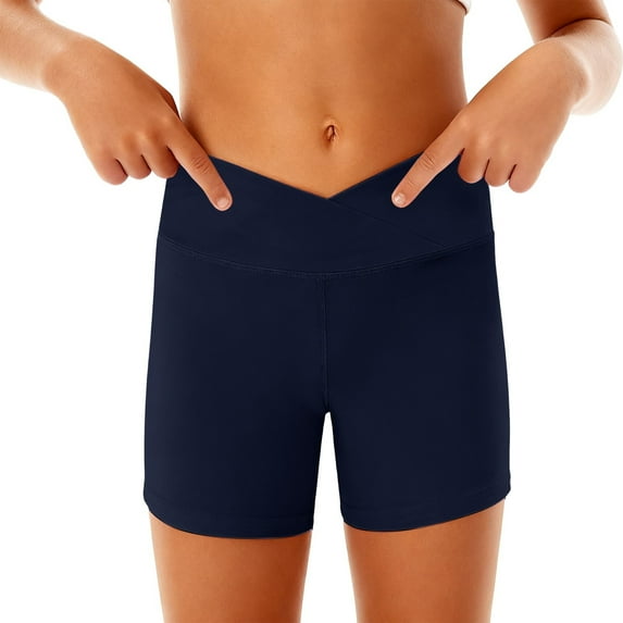 KVPLBQFD Gingham Shorts Girls' Shorts for Teens Flare Jeans for Girls Baby Clothes for 7 Year Old Girl Clothes Baby Shorts 3-6 Months, Navy 11-12 Years