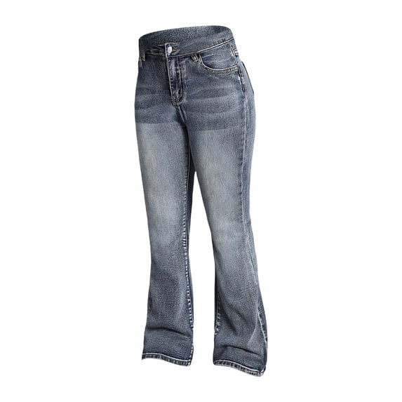 KVPLBQFD Girls Flare Jeans Stretch Cute Y2K Skinny Fit Denim Pants for Tweens Zipper Button Waist Bell Bottom with Pockets Teens Vintage Streetwear