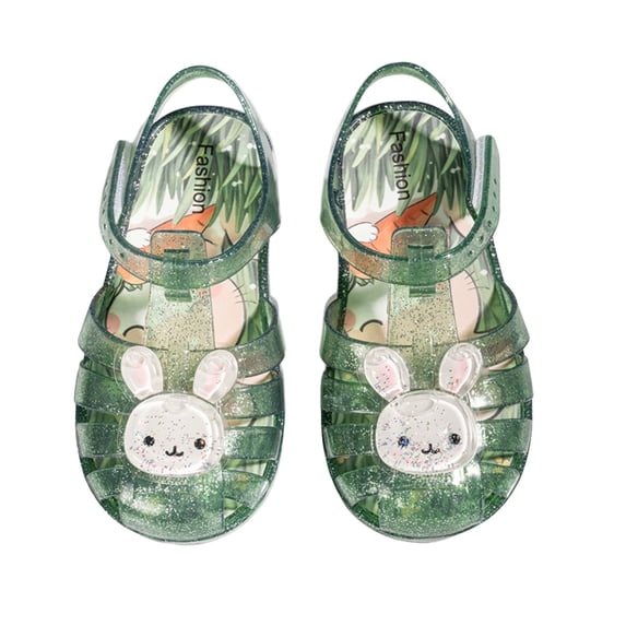 KVPLBQFD Girls Jelly Sandals Closed Toe Summer Water Shoes for Kids Soft Rubber Sole Fisherman Sandals Toddler Fashion School Daily Shoes