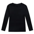 thumbnail image 1 of KVPLBQFD Girls Long Sleeve Round Neck Top Soft Basic Pullover Shirt Casual Layering Tee for Baby Infant Toddler Kids Teen Tween Everyday Wear, 1 of 3