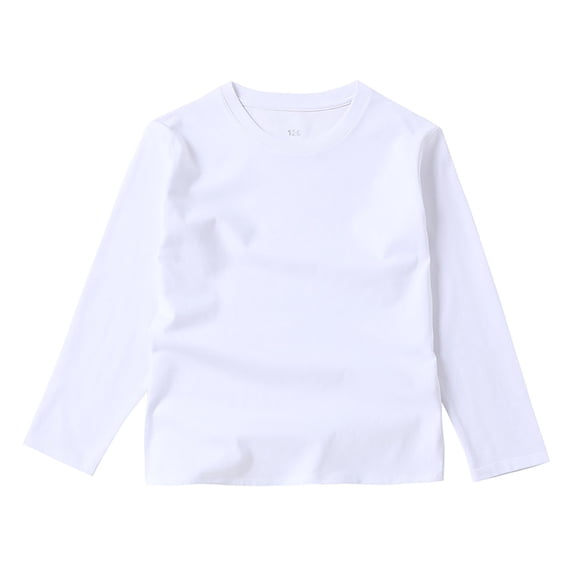 KVPLBQFD Girls Long Sleeve Tops Size 10-12 Girls Tops 8 Girls White T Shirt Baby Girl Clothes 2t Girls 4t Clothes 3t Girl Fall/winter Teenage Girl, White 3-4 Years