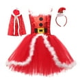 thumbnail image 1 of KVPLBQFD Girls Size 8 Christmas Dress Black Christmas Girls Plus Size Holiday Dresses Girls Winter Clothes Kids Dress Up Clothes 9 Month Girl Clothes, Red 6-7 Years, 1 of 8