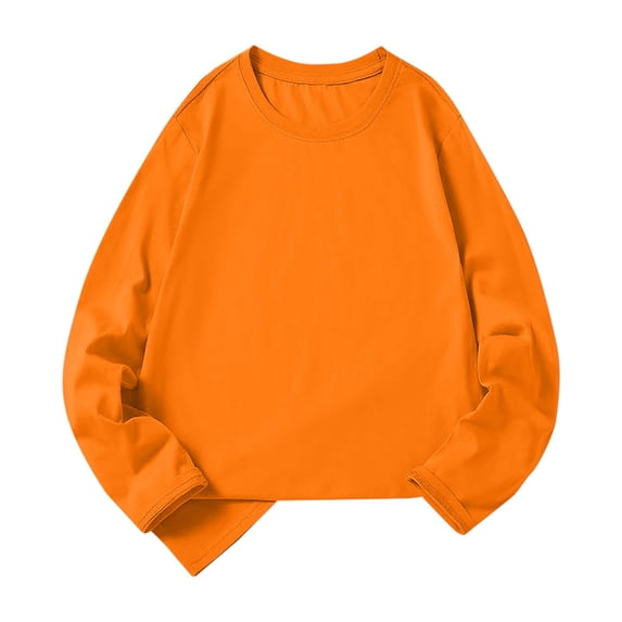 KVPLBQFD Girls Tees Girls' Tops Shirts for Teens Girls Size 18 Clothes for Baby Girl Size 9 Girls Clothes Infant Clothes Girls 0-3 Months Toddler, Orange 7-8 Years