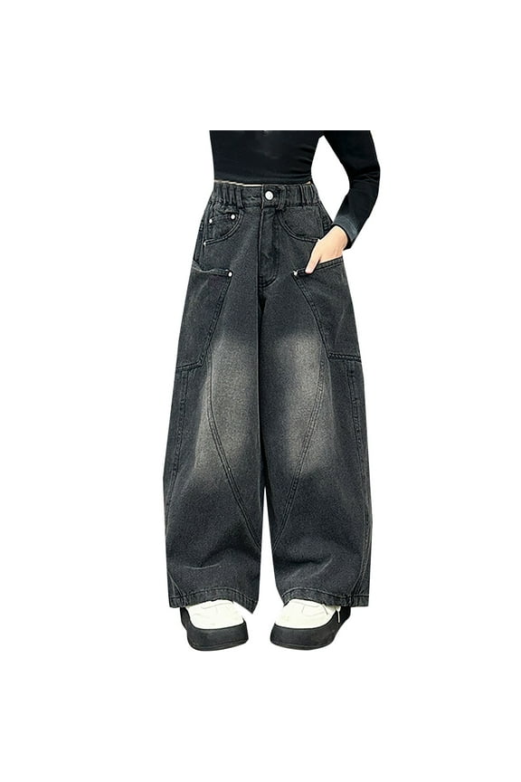 High Rise Skinny Jeans Girls Size 7 Jeans Cycling Pants Work Out Pants Girl Clothes 3t-4t 6-12 Month Girl Toddler Clothes for Girls 2t, Black 11-12 Years