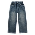 thumbnail image 1 of KVPLBQFD High Waisted Wide Leg Jeans Studded Jeans Dance Pants Linen Pants Girls Clothes 3t Girls Size 14-16 Size 3t, Blue 11-12 Years, 1 of 8